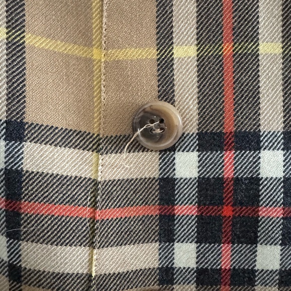 brooks brothers, vintage | plaid buttoned/pleated skirt - Picture 3 of 8